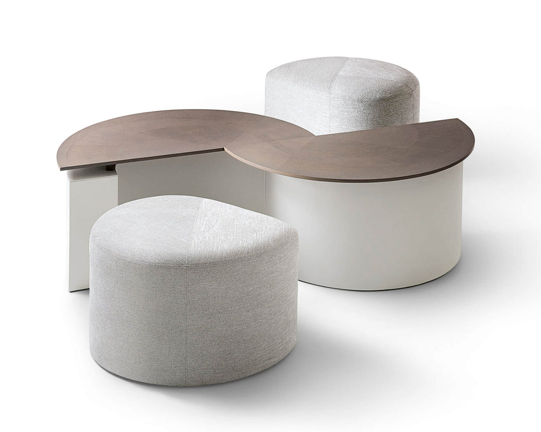 Tiber Coffee Table &amp; Tiberina Ottoman Ottomans & Benches Giorgetti