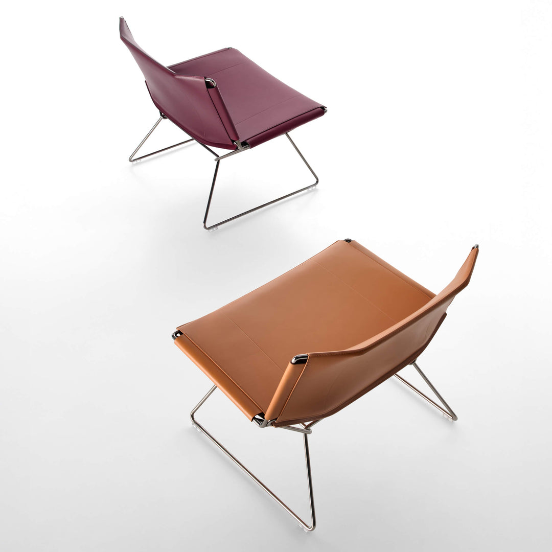 Neil Leather Lounge Chair Lounge Chairs MDF Italia