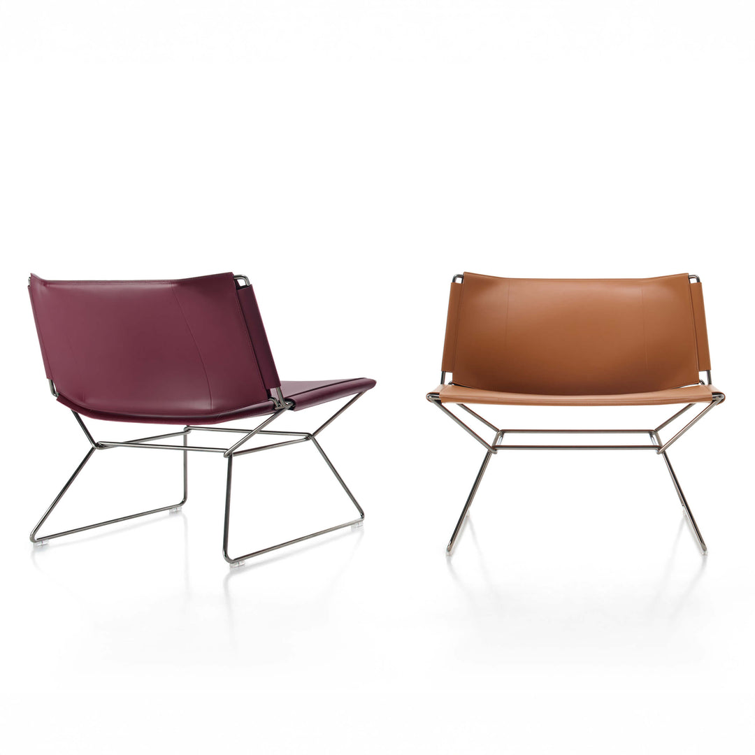 Neil Leather Lounge Chair Lounge Chairs MDF Italia