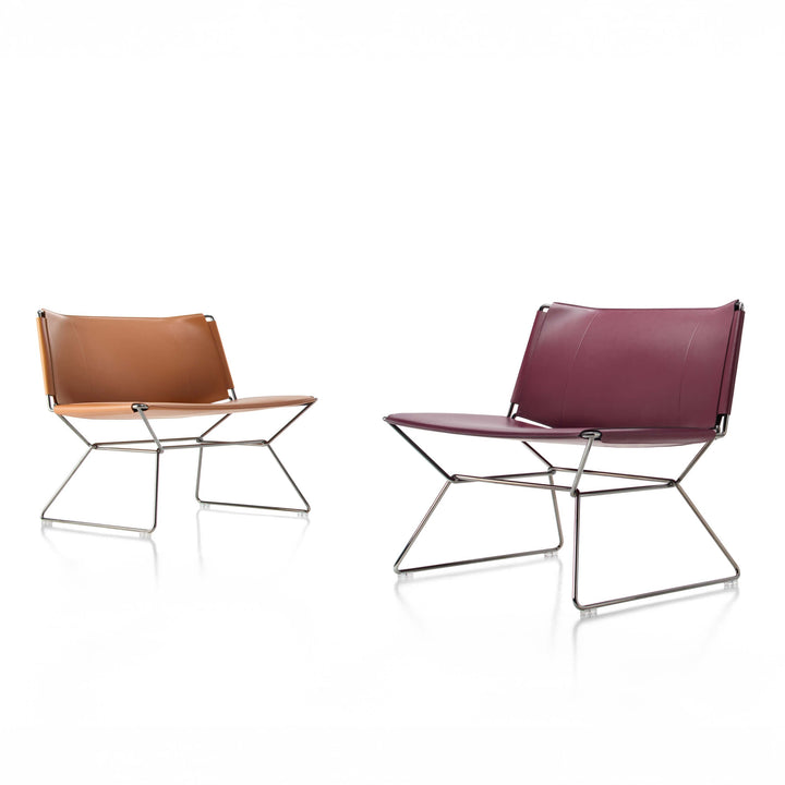 Neil Leather Lounge Chair Lounge Chairs MDF Italia
