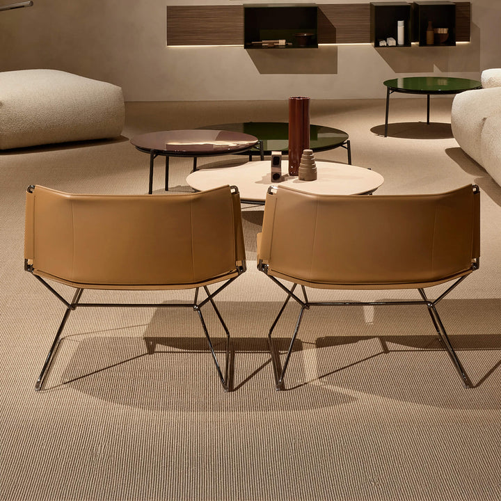 Neil Leather Lounge Chair Lounge Chairs MDF Italia