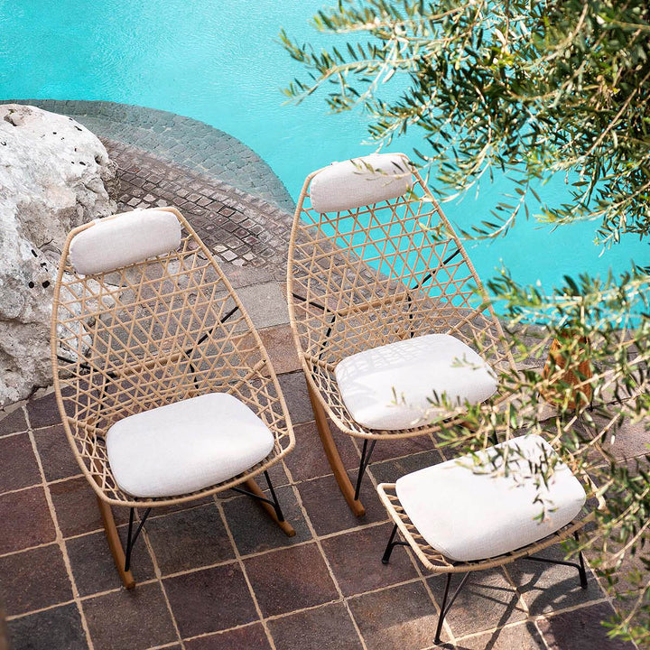 Cut Rocking Bergere Lounge Chairs Potocco