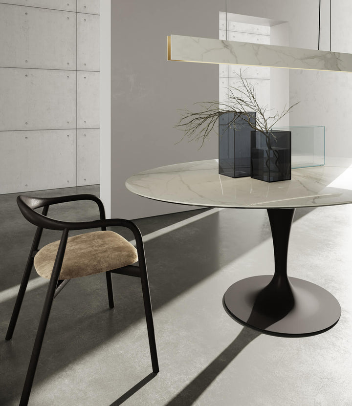 Flute Elliptical Table Fixed Tables Sovet Italia