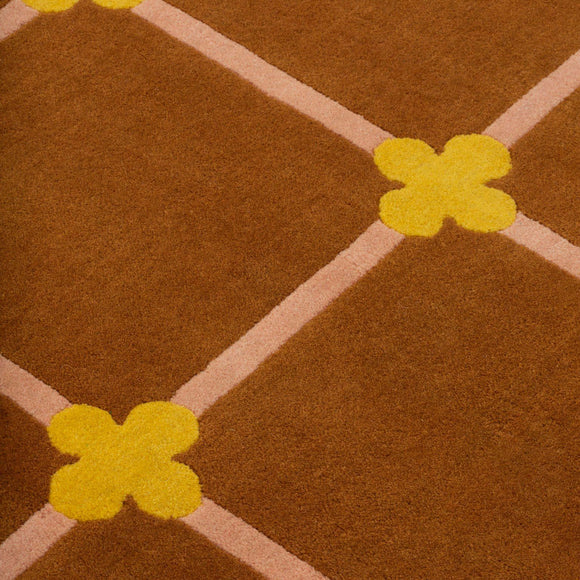 Flower Grid Rug Rugs CC Tapis
