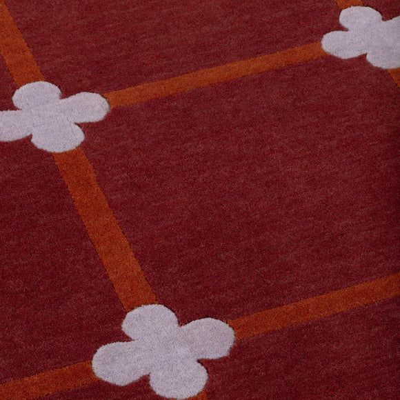 Flower Grid Rug Rugs CC Tapis