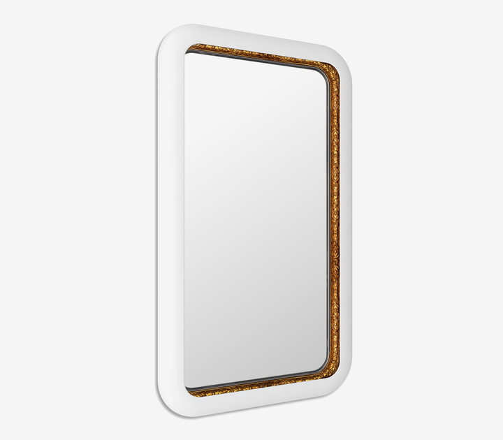 Ring Rectangular Mirror  Boca Do Lobo White Lacquer  