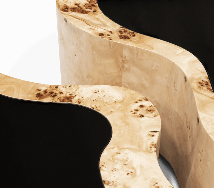 wave polished brass center table - Image 53