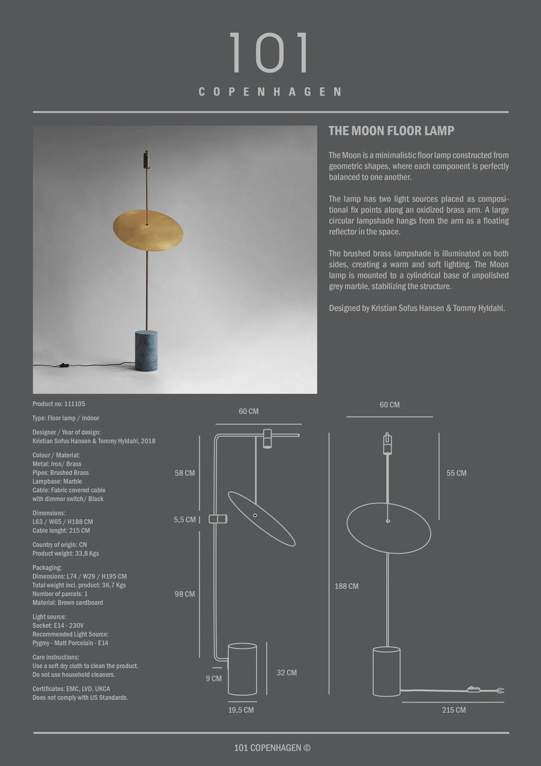 The Moon Floor Lamp Lamps 101 Copenhagen   