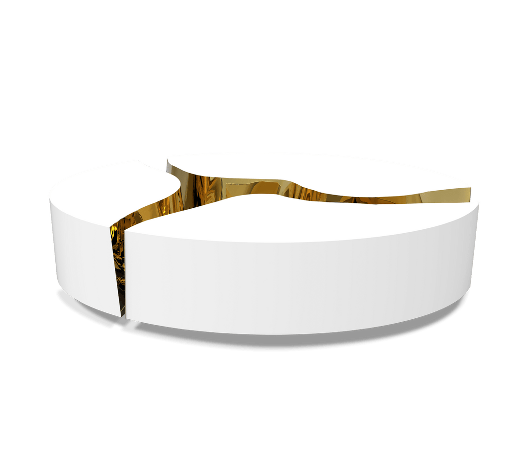 Lapiaz Oval Center Table  Boca Do Lobo White Lacquer  