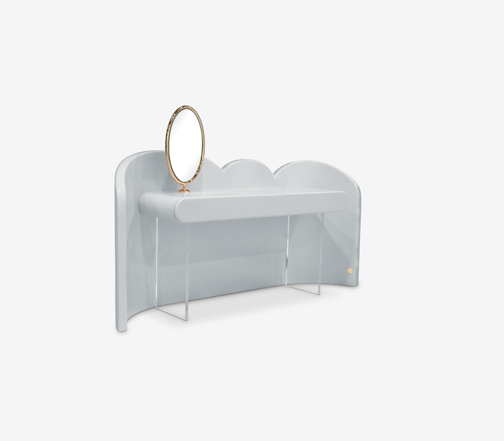 Cloud Vanity Console  Circu Light Grey  