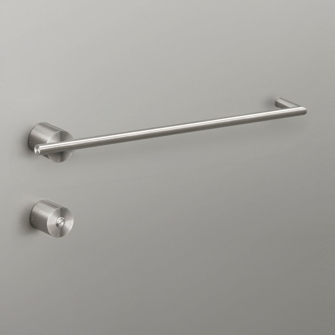 Equilibrio Usa Ca Approved Electric towel warmer L. 1’ - 10 53/64”, power button included. Built-in part included