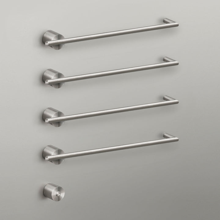 Equilibrio Usa Ca Approved Electric towel warmer L. 1’ - 10 53/64”, power button included. Built-in part included