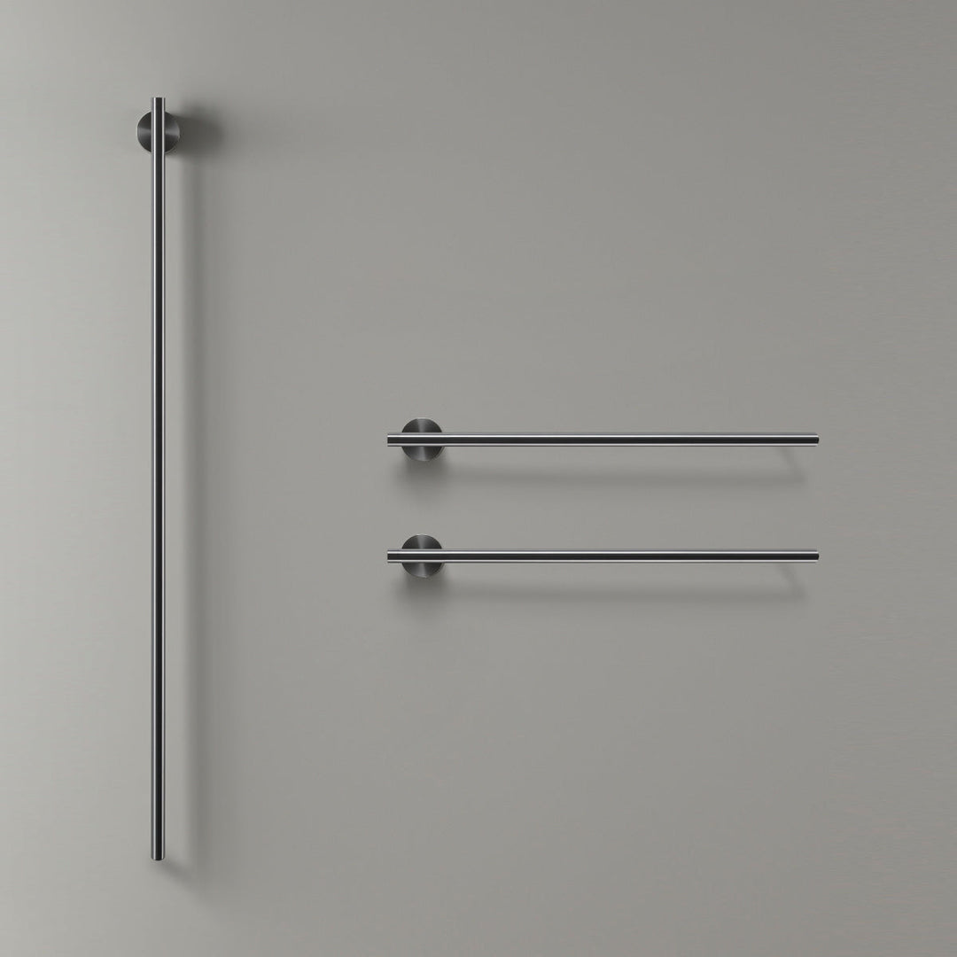 Equilibrio Usa Ca Approved Electric towel warmer L. 1’ - 10 53/64” and L. 3’ - 5 47/64”. Built-in part included