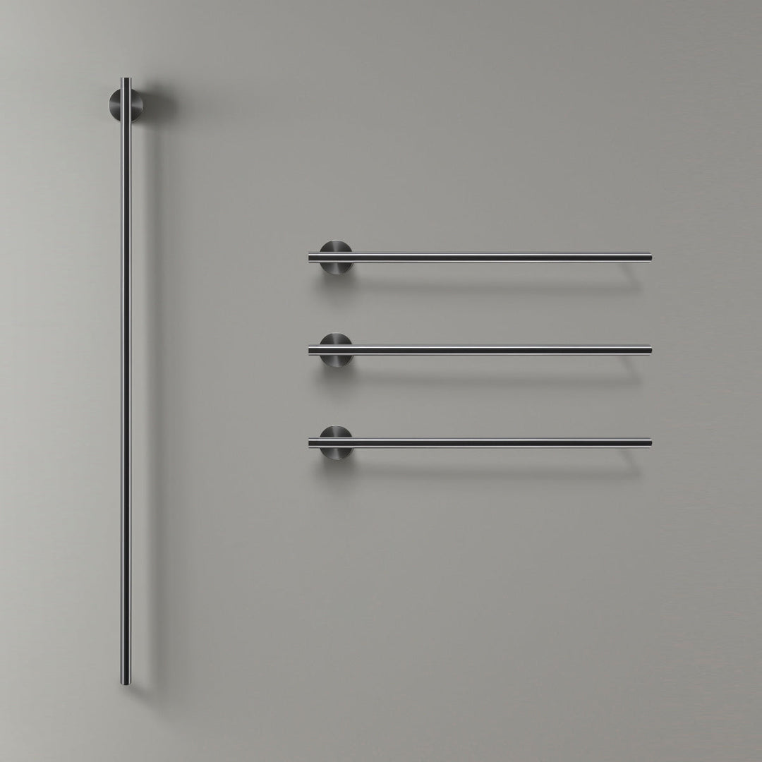 Equilibrio Usa Ca Approved Electric towel warmer L. 1’ - 10 53/64” and L. 3’ - 5 47/64”. Built-in part included