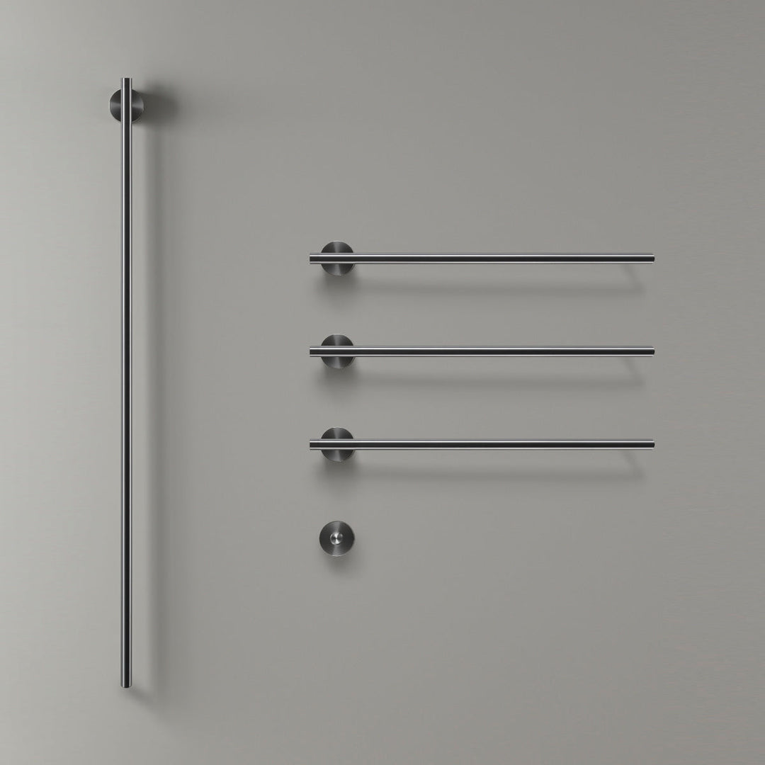 Equilibrio Usa Ca Approved Electric towel warmer L. 1’ - 10 53/64” and L. 3’ - 5 47/64”, power button included. Built-in part included