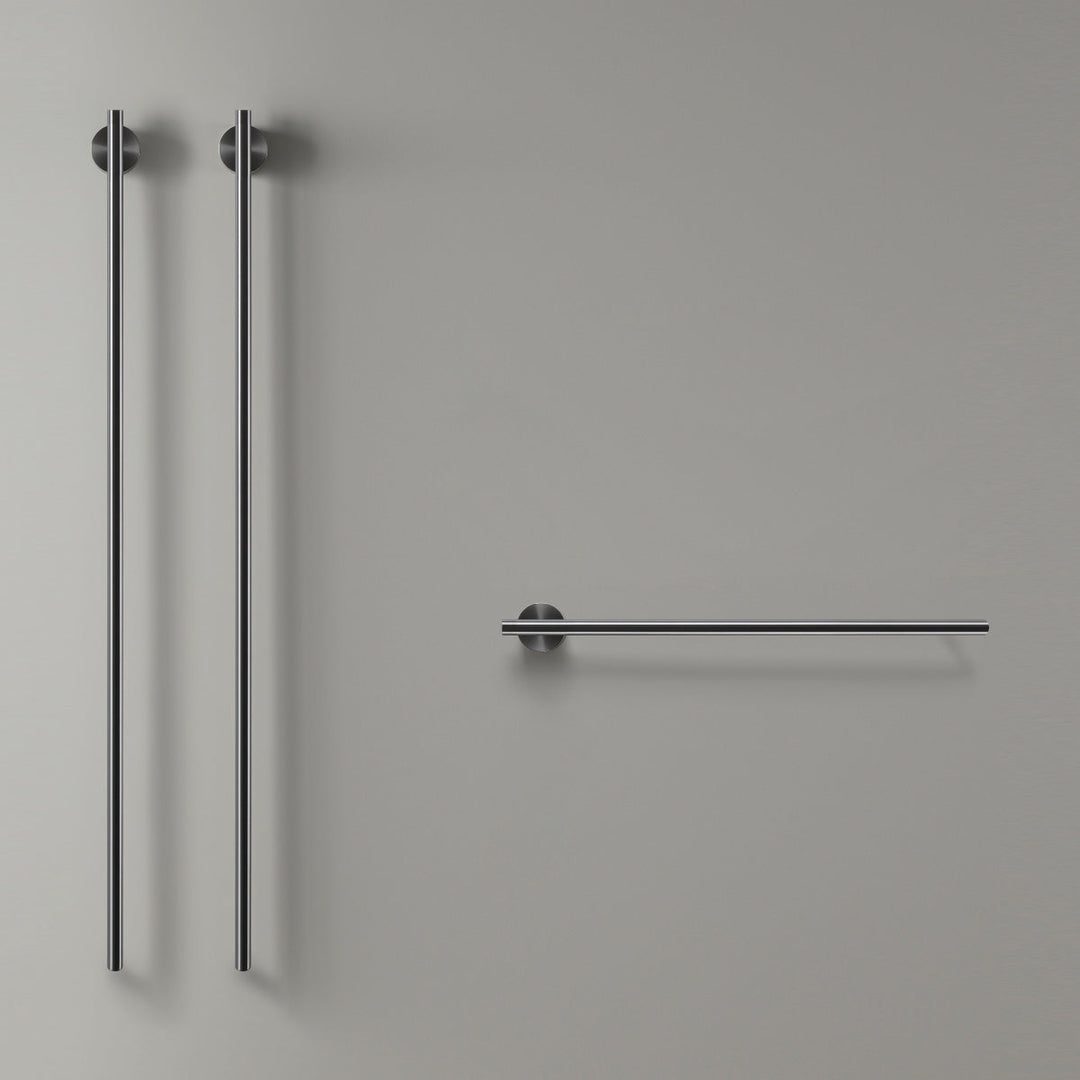 Equilibrio Usa Ca Approved Electric towel warmer L. 1’ - 10 53/64” and L. 3’ - 5 47/64”. Built-in part included