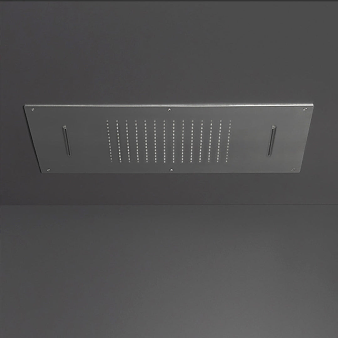 Wellness Built-in shower head with rain, waterfall jets and silicone nozzles