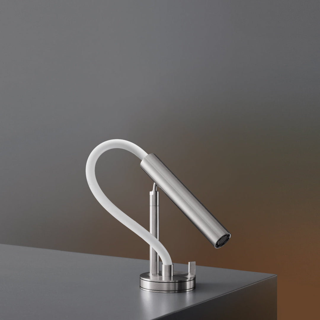 Asta Deck mounted progressive mixer with adjustable and removable spout H. 185 mm