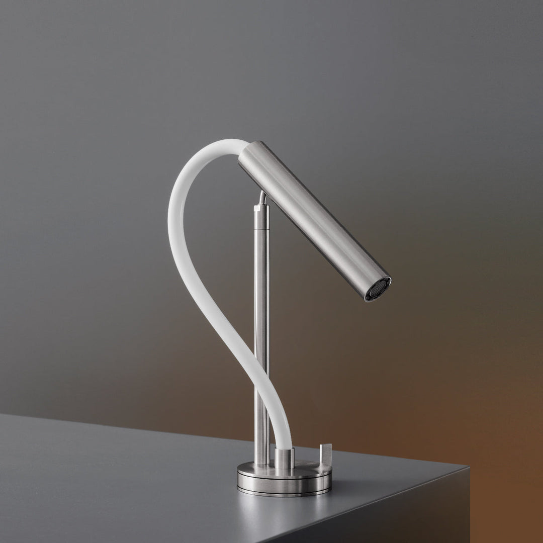 Asta Deck mounted progressive mixer with adjustable and removable spout H. 265 mm