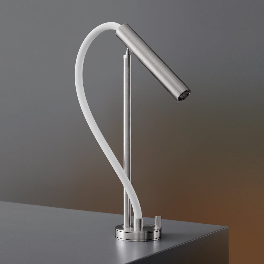Asta Deck mounted progressive mixer with adjustable and removable spout H. 310 mm