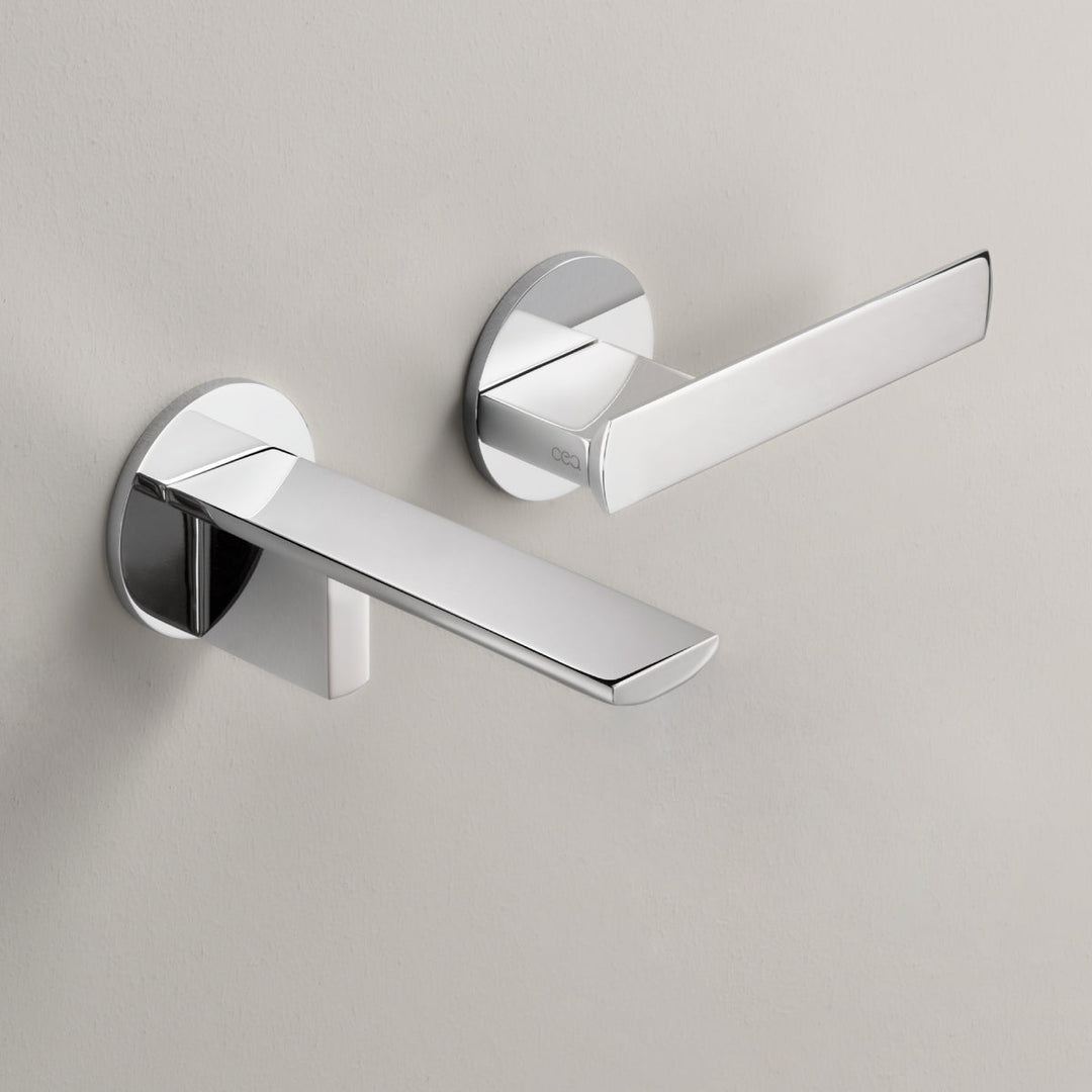 Ayla Wall mounted progressive mixer with spout L. 125 mm