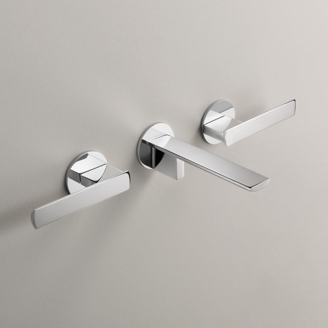Ayla Wall mounted dual handle mixer with spout L. 155 mm