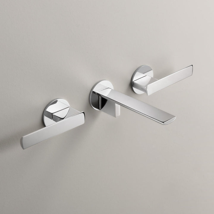 Ayla Wall mounted dual handle mixer with spout L. 155 mm