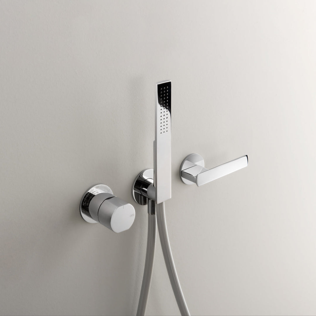 Ayla Wall mounted thermostatic mixer set for bathtub/shower with 2 way diverter and hand shower