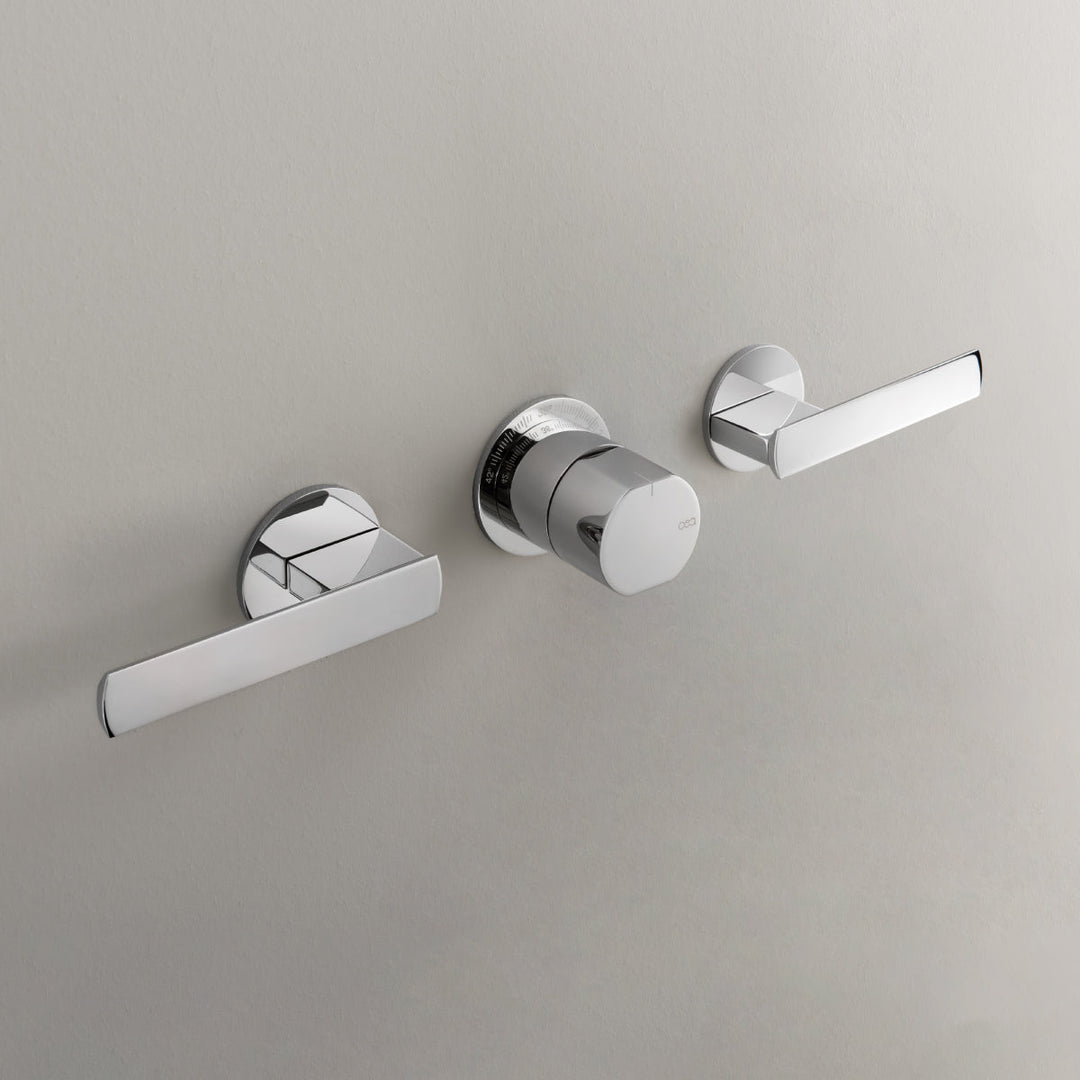 Ayla Thermostatic shower mixer set with 2 shut-off valves
