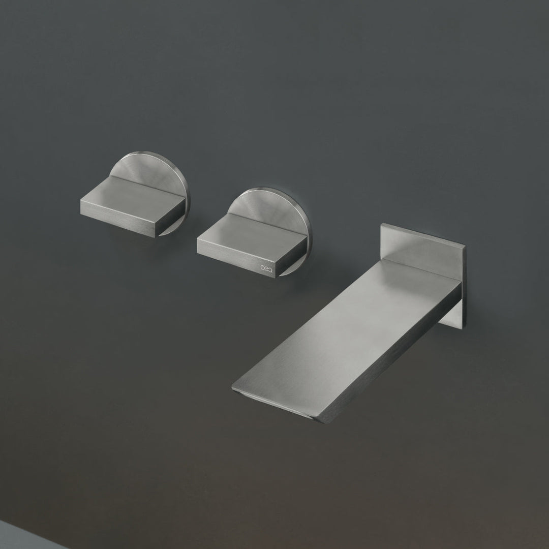 Bar Wall mounted dual handle mixer with spout L. 155 mm