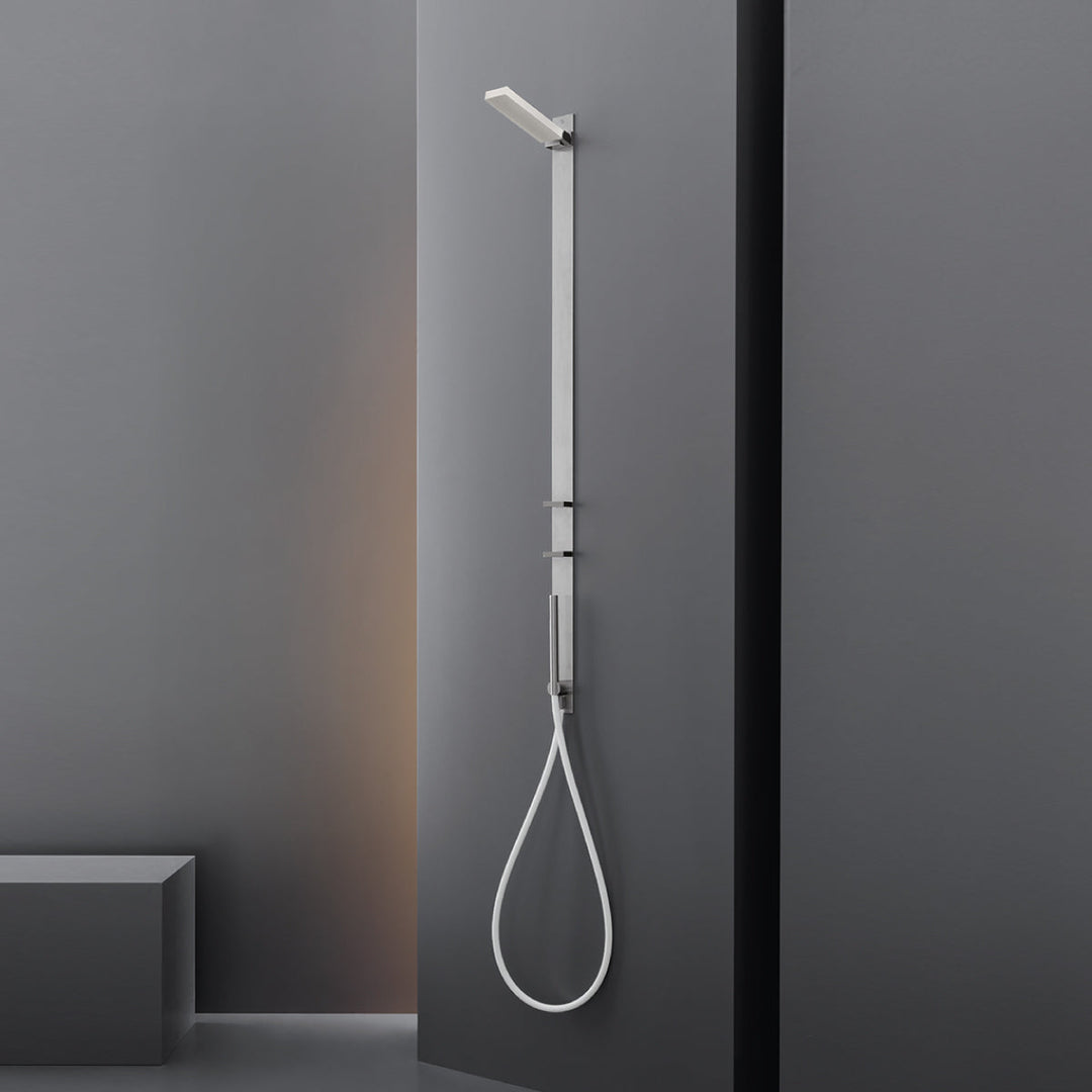 Bar Shower set with Delrin® adjustable shower head and cylindrical hand shower Ø 18 mm