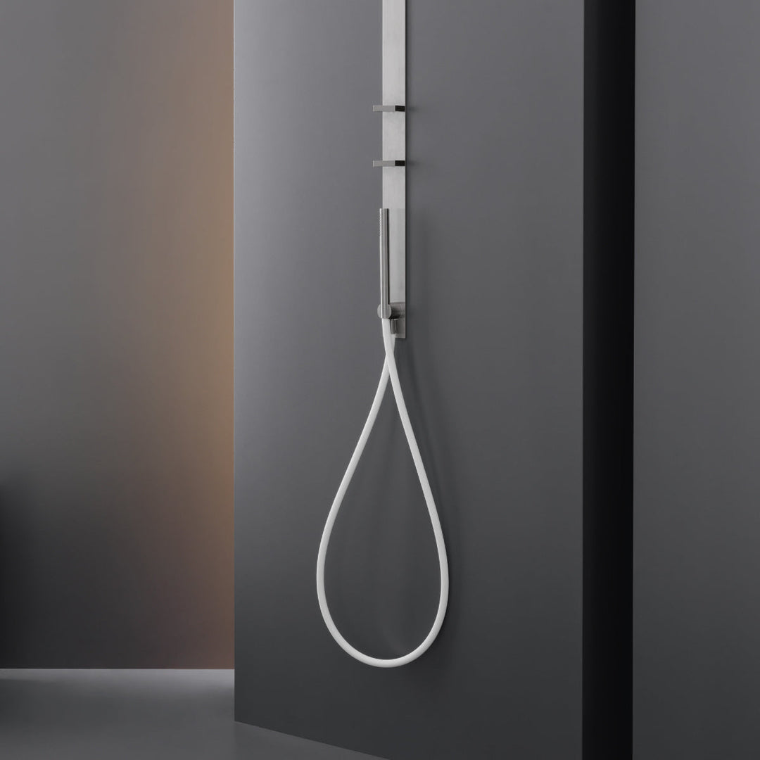 Bar Shower set with Delrin® adjustable shower head and cylindrical hand shower Ø 18 mm