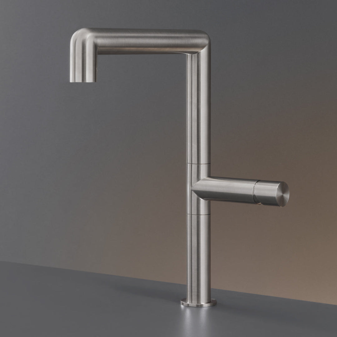 Cartesio Deck mounted mixer with swivelling spout H. 340 mm