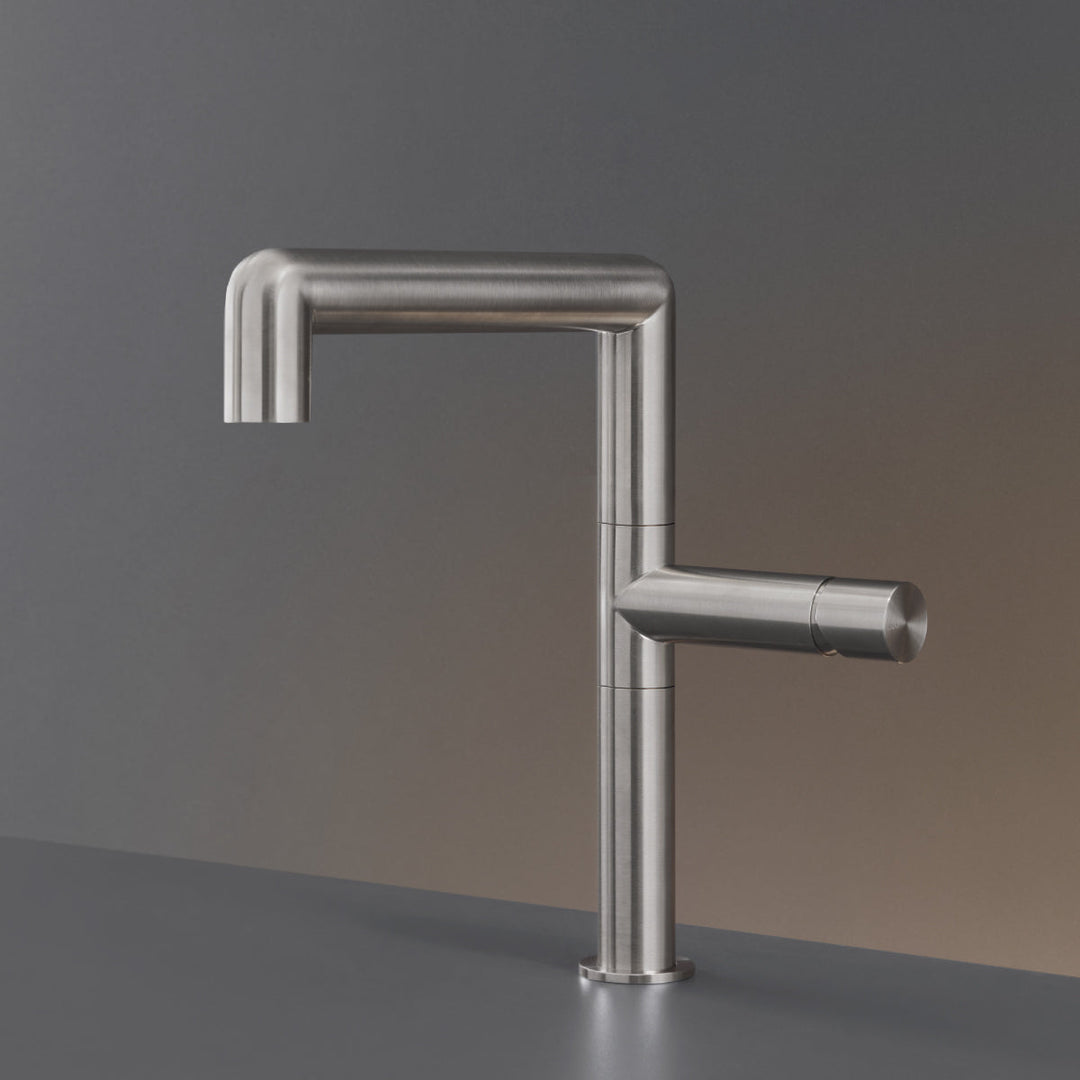 Cartesio Deck mounted mixer with swivelling spout H. 280 mm
