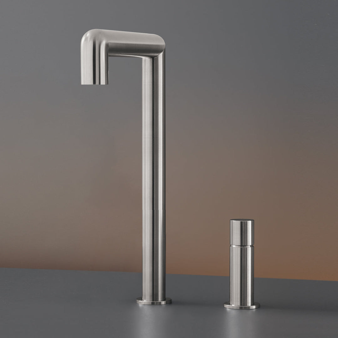 Cartesio Two-hole mixer with swivelling spout H. 340 mm
