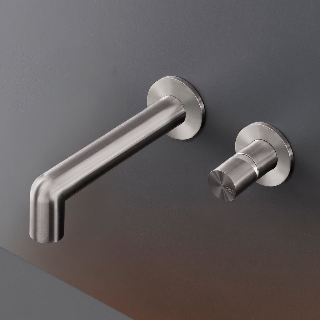 Cartesio Wall mounted mixer with spout L. max. 245 mm