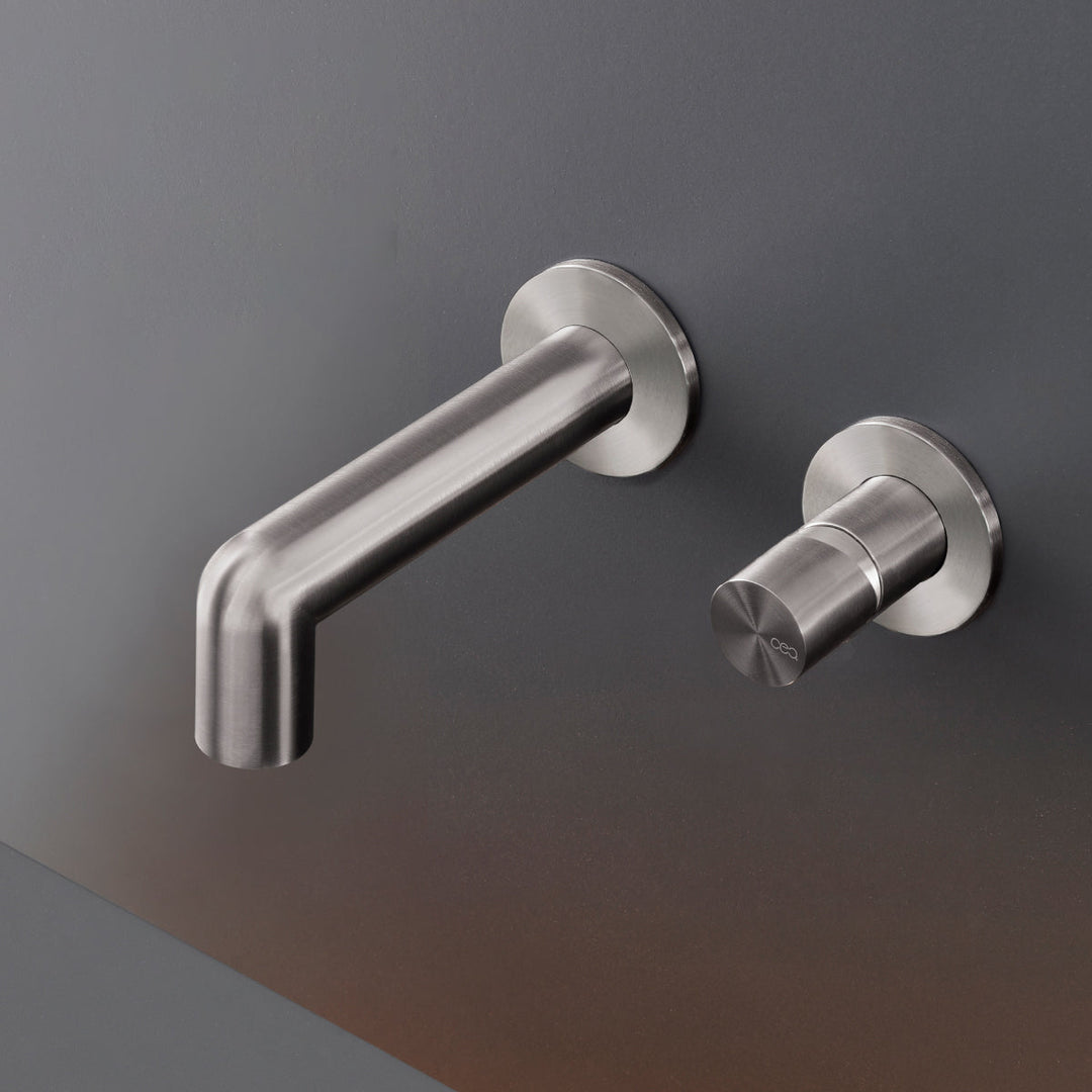 Cartesio Wall mounted mixer with spout L. max. 200 mm