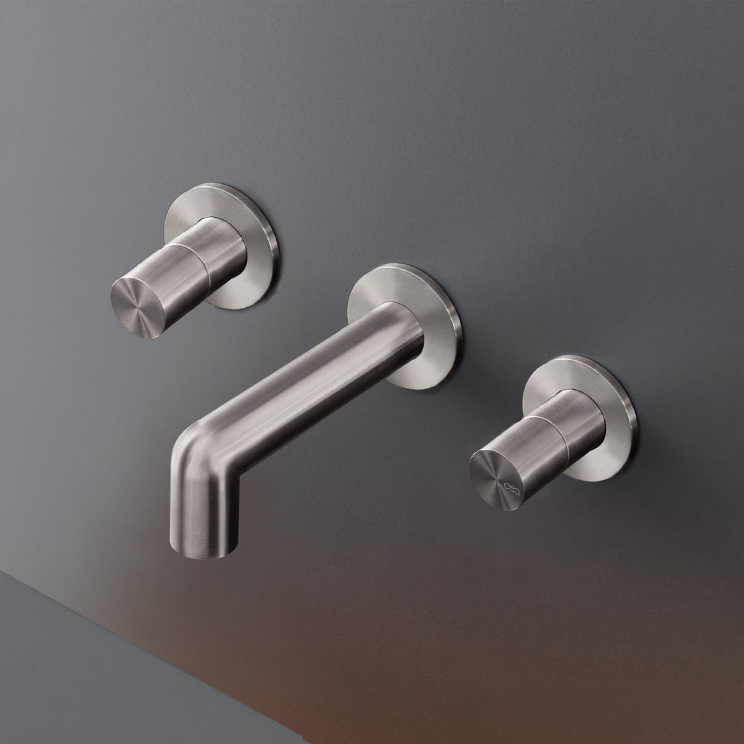 Cartesio Wall mounted dual handle mixer with spout L. max. 200 mm