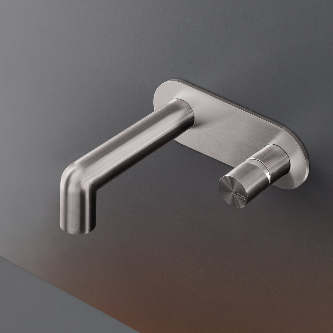Cartesio Wall mounted mixer with spout L. max. 200 mm