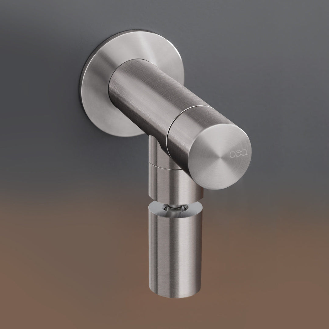 Cartesio Cold water tap with adjustable spout or with connection for washing machine and fitting for garden hose