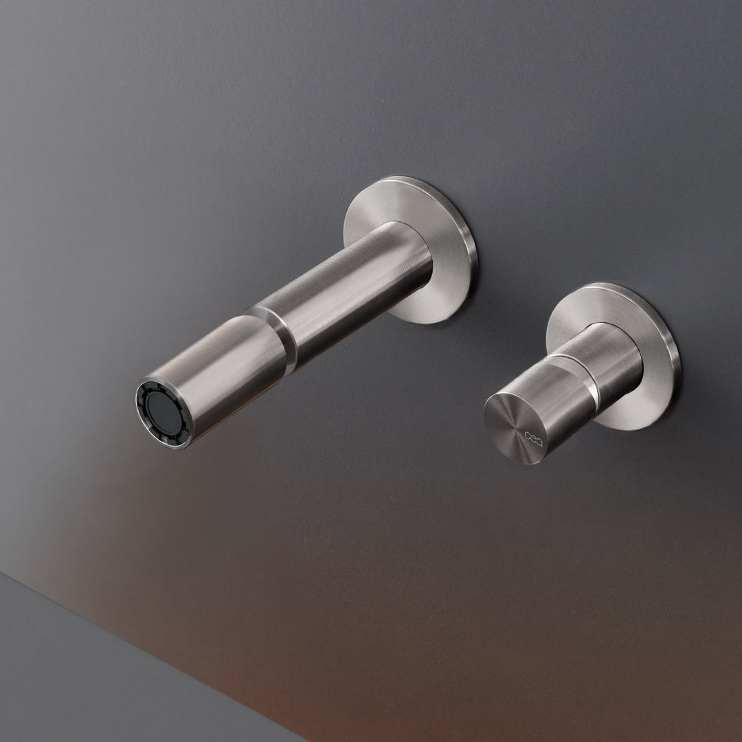 Cartesio Wall mounted mixer with adjustable spout L. max. 170 mm