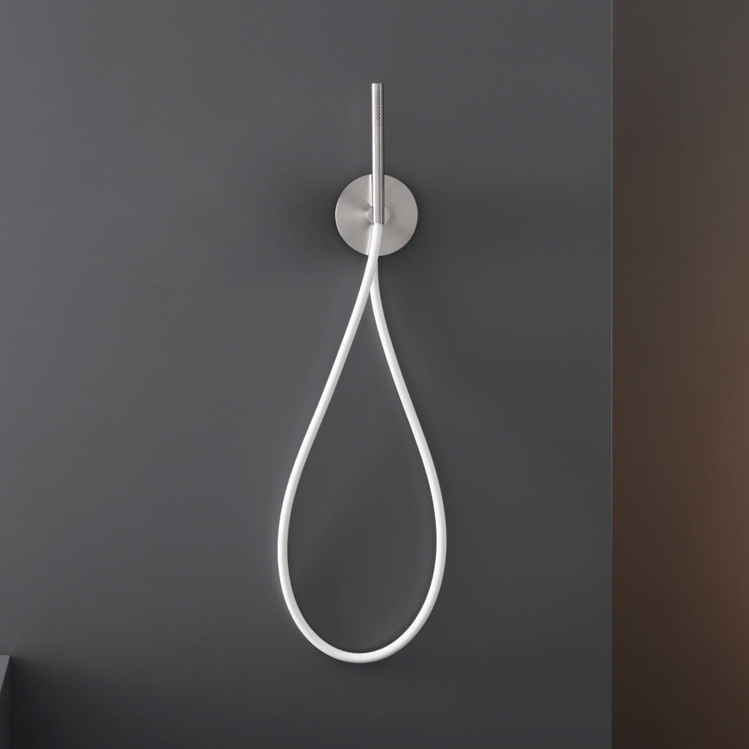 Circle Wall mounted dual handle mixer with cylindrical hand shower Ø 18 mm
