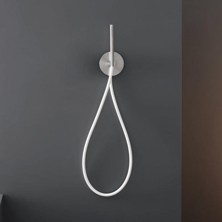 Circle Wall mounted dual handle mixer with cylindrical hand shower Ø 18 mm