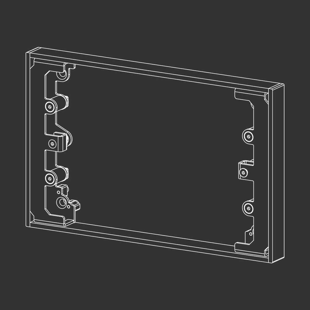 Hydroplate Spacing frame with magnet extension kit for Geberit plates, to be used if minimum depth instructions are not followed