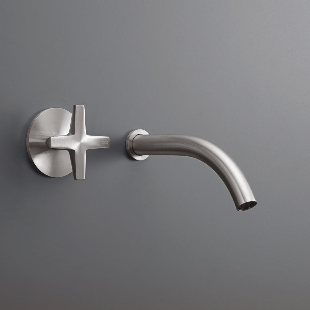 Cross Wall mounted progressive mixer with spout L. 170 mm
