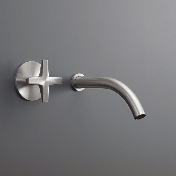 Cross Wall mounted progressive mixer with spout L. 170 mm