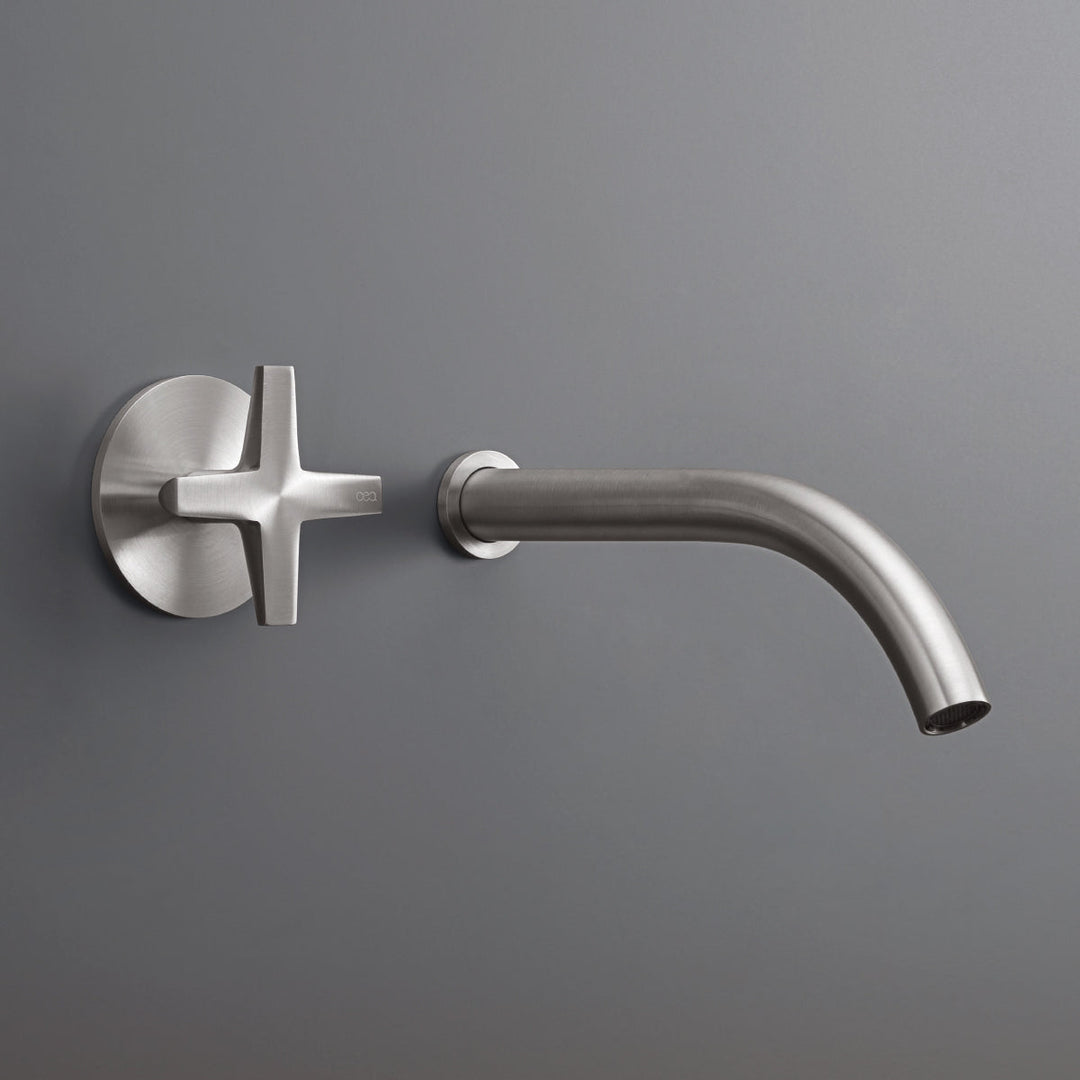 Cross Wall mounted progressive mixer with spout L. 220 mm
