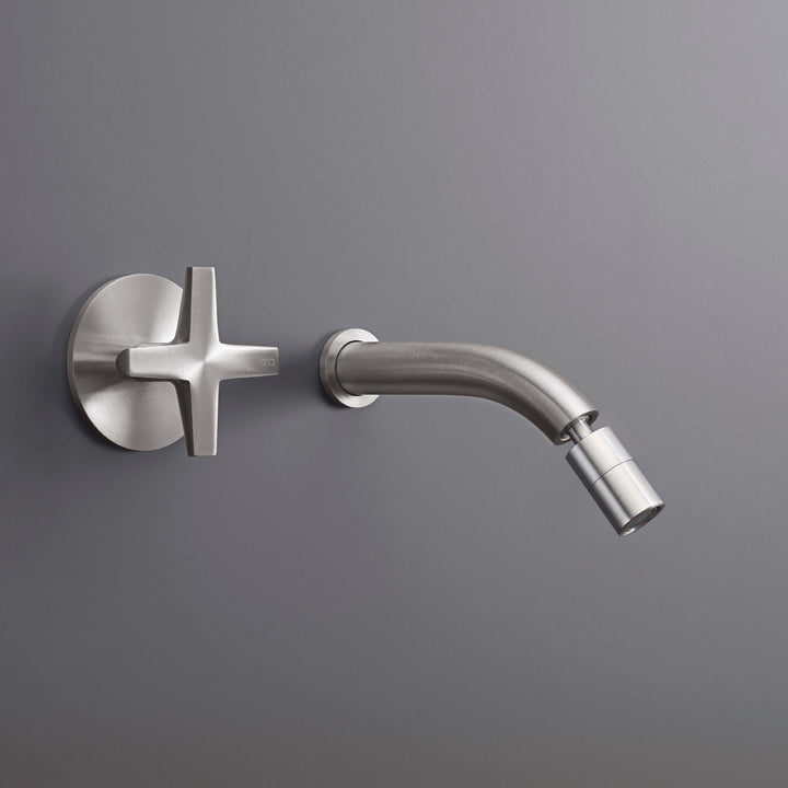 Cross Wall mounted progressive mixer with adjustable spout L. 170 mm