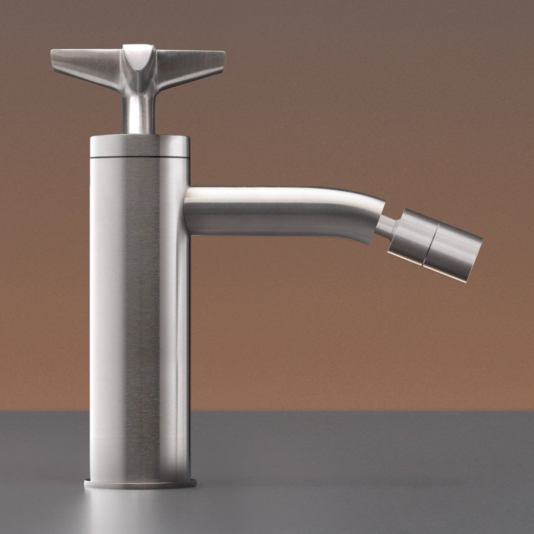 Cross Deck mounted progressive mixer with spout H. 175 mm