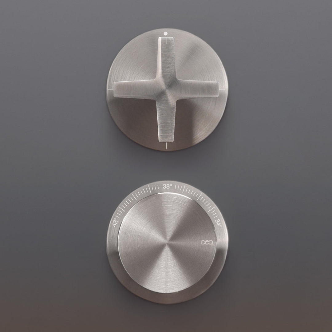 Cross Thermostatic shower mixer set with 2/3 way diverter